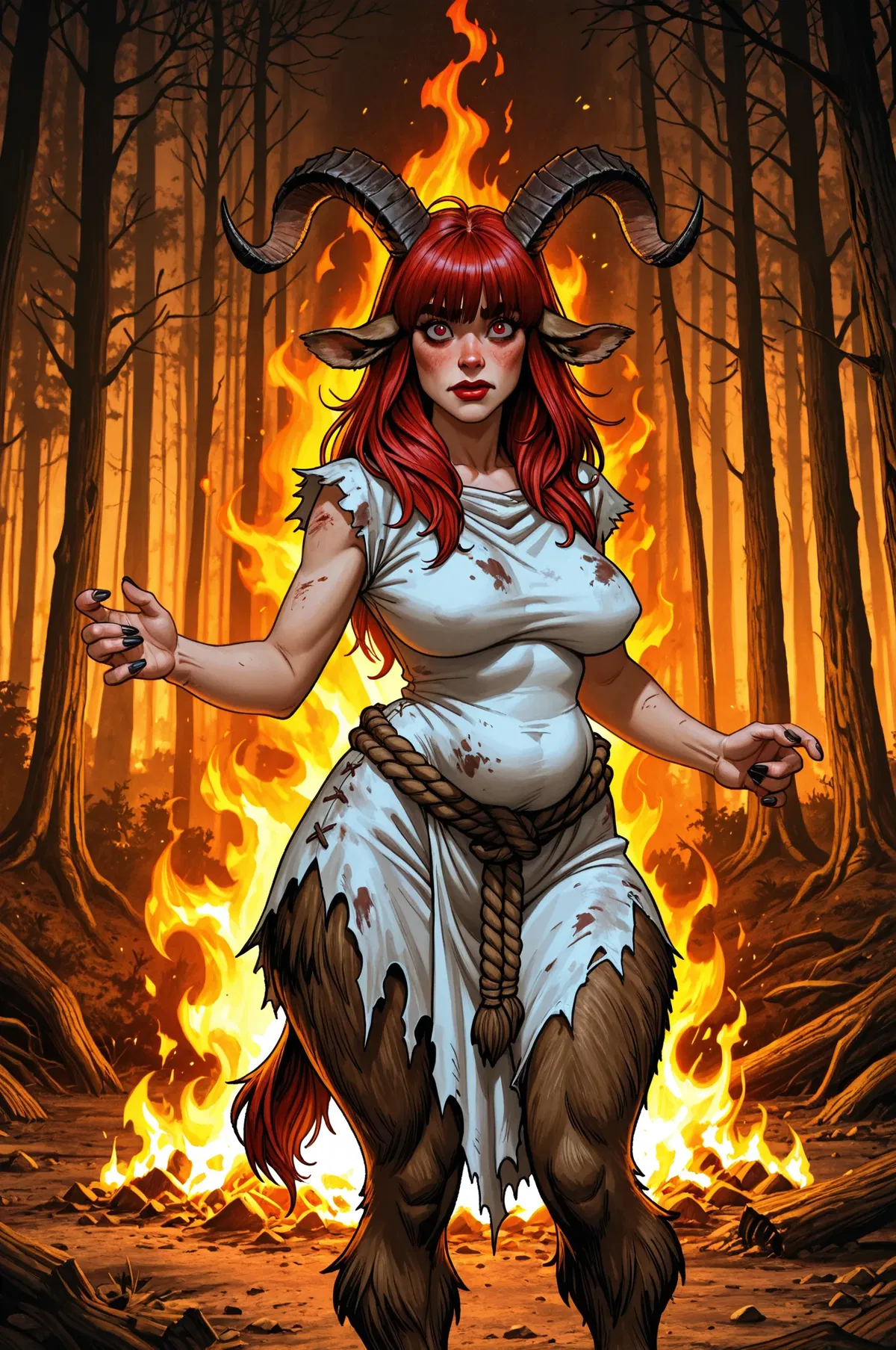 Phryene the defeated satyress