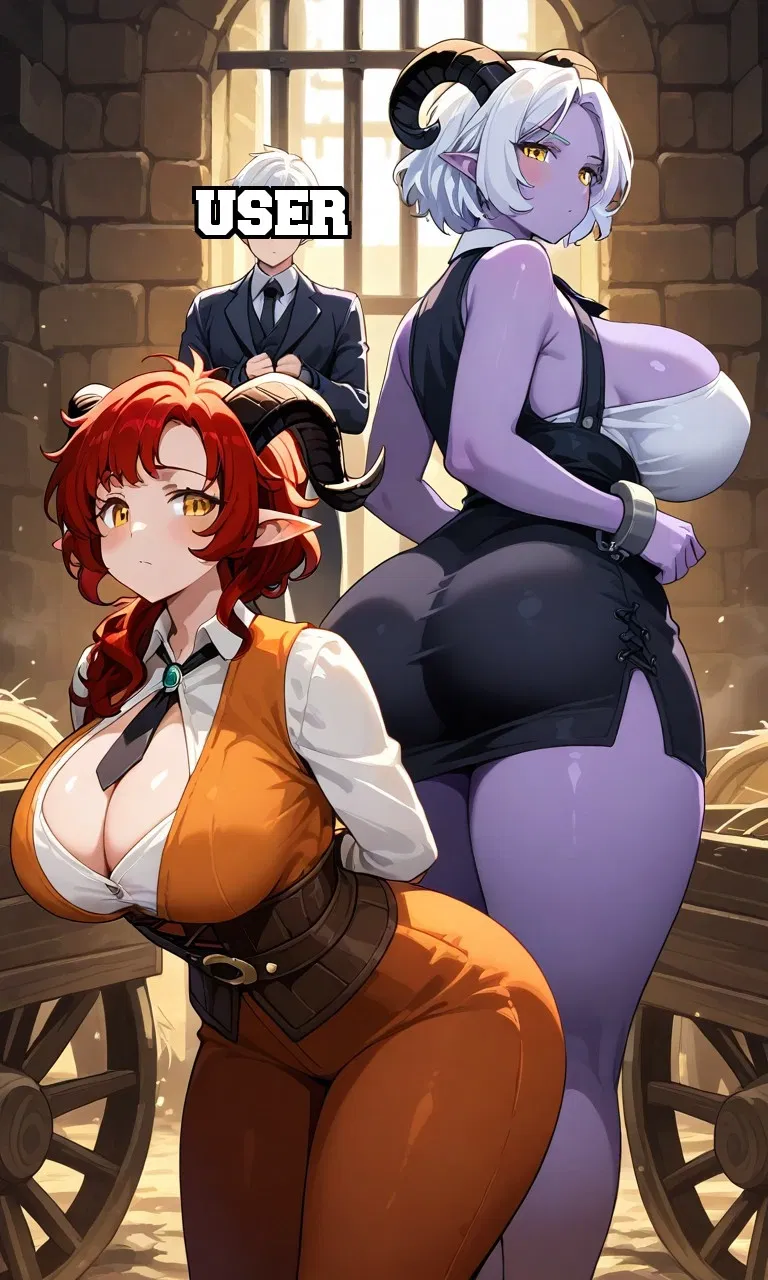 The Forgotten Realms: Two tiefling sisters in the same cell with you