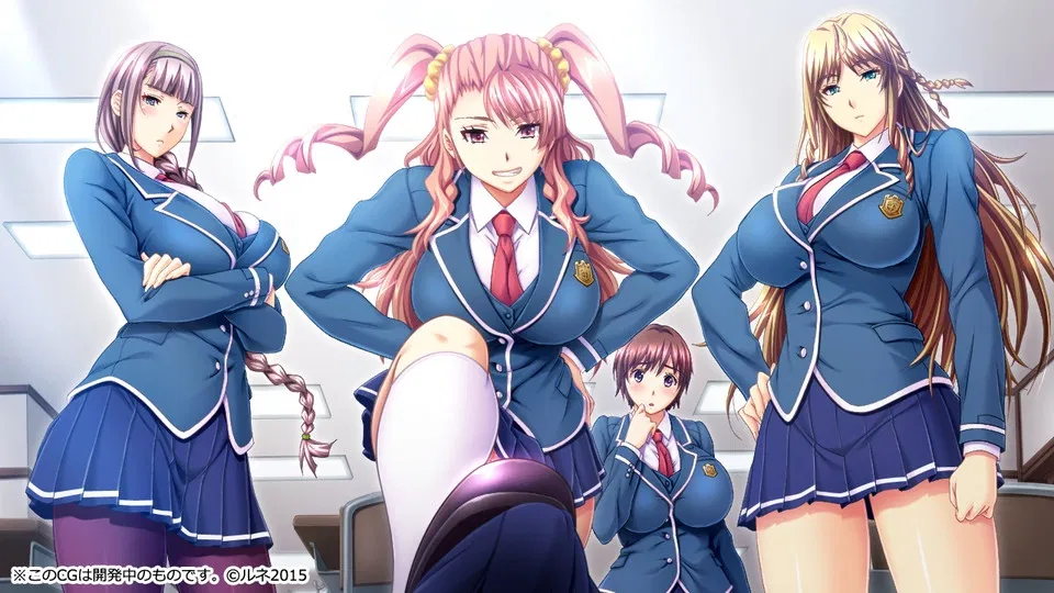 Arisa, Yuriko, Rio and Koharu (Kyonyuu Reijou MC Gakuen)