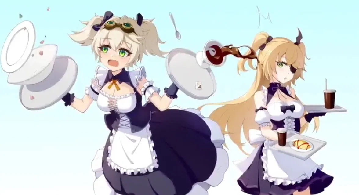 Bennett and Fischl | Teyvat Maids