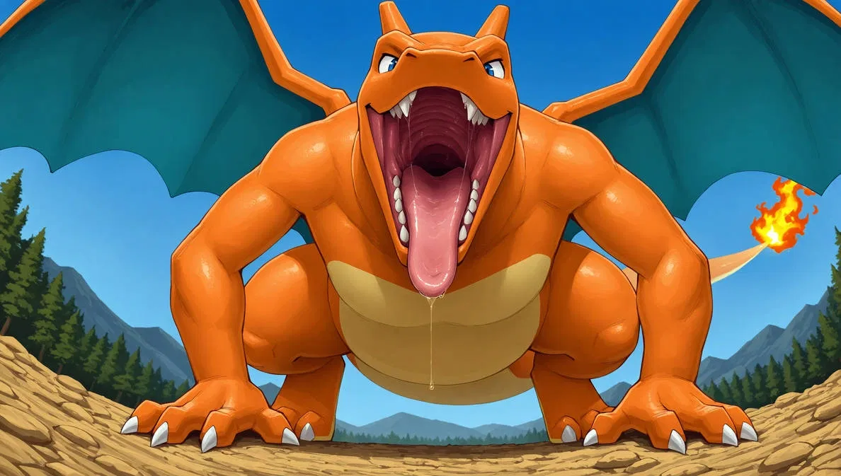 Blaze: The Fierce Charizard Predator Who Protects His Beloved Trainer
