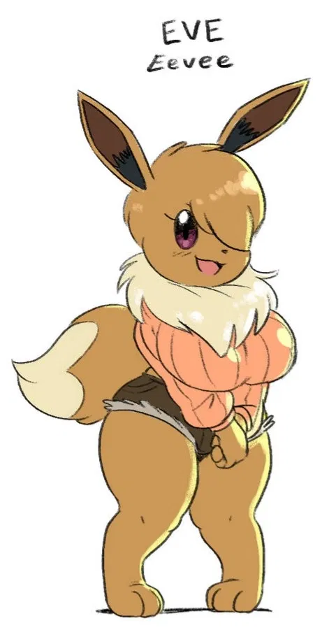 Eve the cute, soft, fluffy and bubbly Eevee Gal