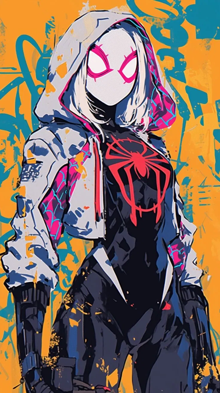 Gwen Stacy lost in the dystopian world after shit went down and now she's living with V/ Valerie till she can find her way back home🥁🕷️🩰 🌃🦾🔫