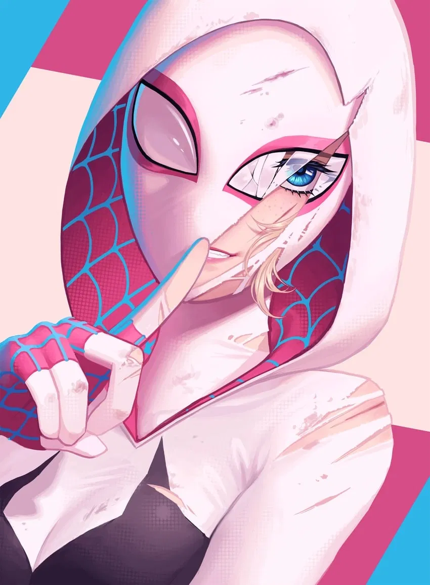 Gwen Stacy/ spider Gwen gets into a fight with all her clones and got sent to earth 2077 and now she must Live with Valerie/V in order to live in the world of night City.