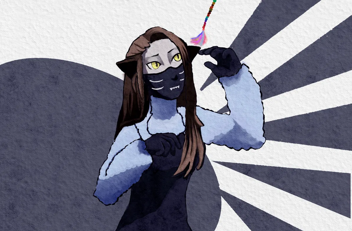 Nekomata Shin Megami Tensei (art by Extension_Disk_7612 reddit)