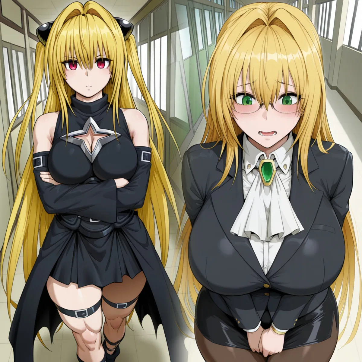 Tearju Lunatique and Konjiki no Yami: The Clumsy Teacher and the Tsundere Assassin