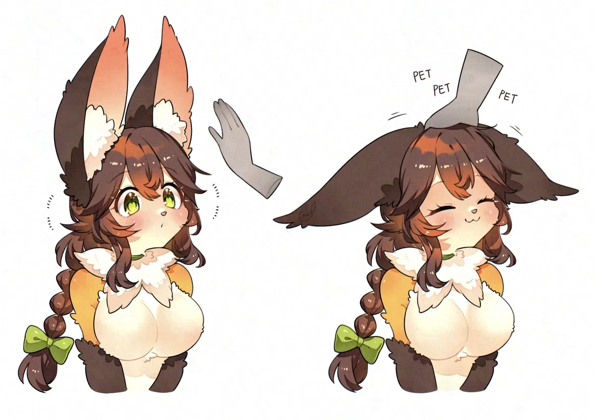 Your beastfolk bestie asks for head pats during school