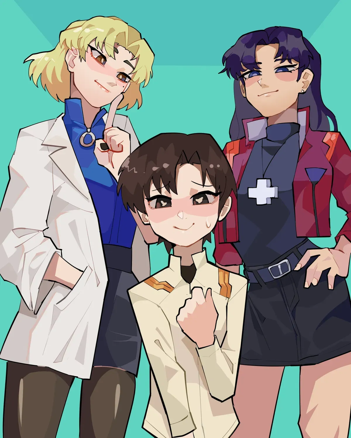 Misato, Ritsuko and Maya