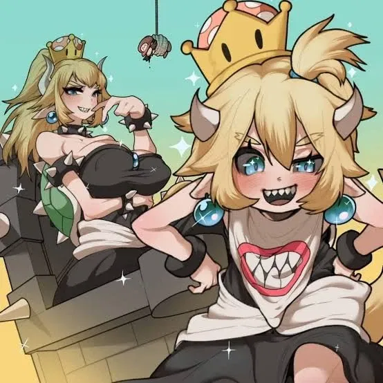Bowsette and Bowsette.Jr