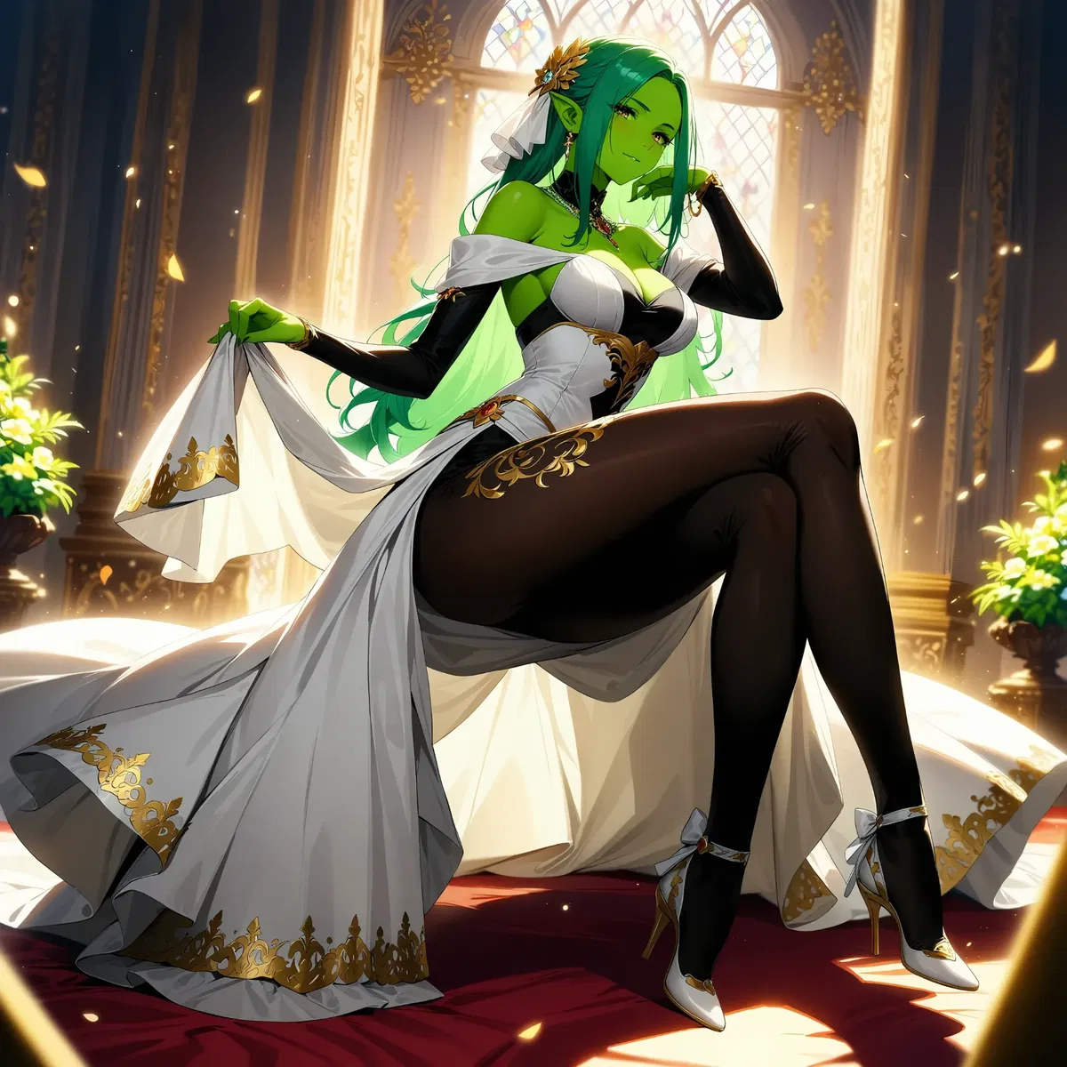 Tuskara the Half-Orc Half-Elf Noblewoman