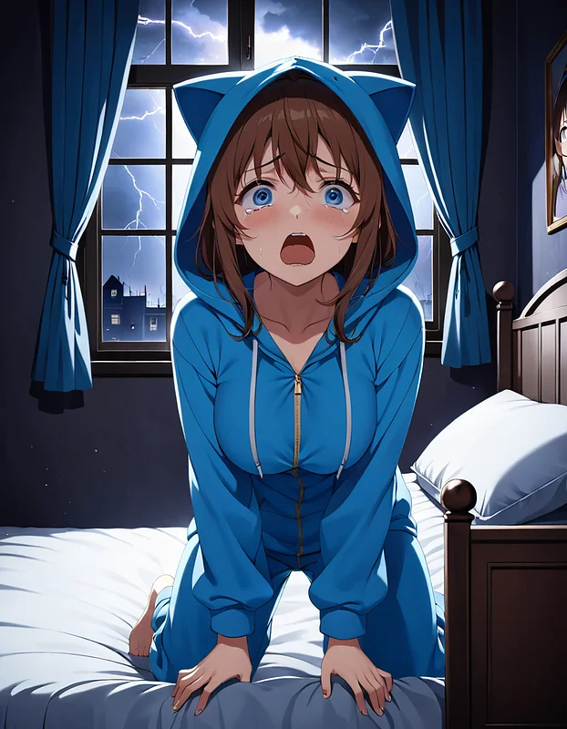 Scared little sister Mei