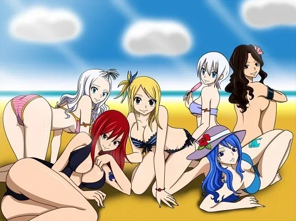Lucy, Erza, Juvia, Cana, Mirajane & Lisanna